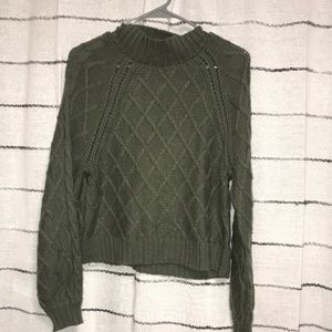 Olive Green Mock Neck
